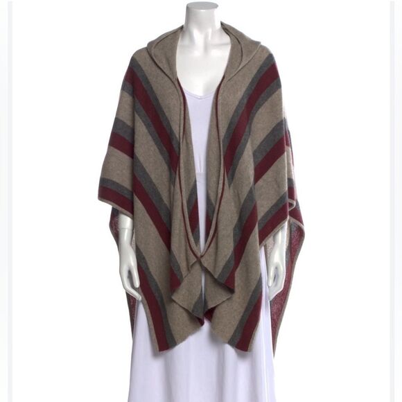 360 Cashmere Wool Shawl Cloak Long popover Knit Cape Western Cardigan Cowgirl - Picture 1 of 5